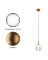 ANDRÓMEDA * COLGANTE 1L - BASE ORO - CRISTAL TRANSPARENT 8941